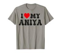 J'aime Mon Aniya Funny Valentine Red Heart Love Women Aniya T-Shirt