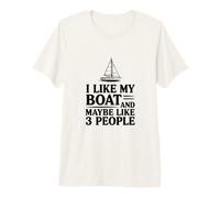J'aime Mon Bateau et Peut-être 3 Personnes T-Shirt Haut de Gamme