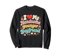 J'aime Mon Beau Jeune Petit ami, Couple drôle, Saint-Valentin Sweatshirt