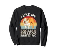 J'aime mon bouledogue anglais et j'aime que 3 personnes soient drôles pour les amoureux des chiens Sweatshirt