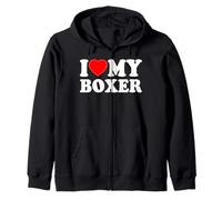 J'aime Mon Boxeur, J'aime Mon Boxer, Mon Amoureux des Chiens Sweat à Capuche