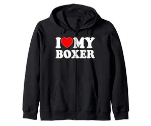J'aime Mon Boxeur, J'aime Mon Boxer, Mon Amoureux des Chiens Sweat à Capuche