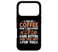 J'aime Mon café, comme Je m'aime, Noir, amer et trop Chaud Coque pour iPhone 17 Pro