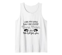J'aime Mon café, comme Je m'aime, Noir, amer et trop Chaud Débardeur