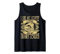 J'aime mon café fort et mes trains plus forts Débardeur