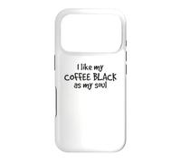 J'aime Mon café Noir comme Mon âme Amoureux de la caféine Coque pour iPhone 17 Pro
