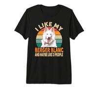 J'aime Mon Chien Berger Blanc Suisse et Peut-être 3 Personnes T-Shirt Haut de Gamme