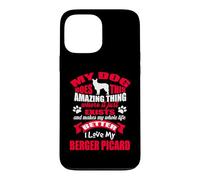 J'aime Mon Chien Berger Picard Funny Puppy Dogs Lovers Coque pour iPhone 13 Pro Max