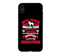 J'aime Mon Chien Berger Picard Funny Puppy Dogs Lovers Coque pour iPhone XS Max