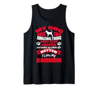 J'aime Mon Chien Bloodhound Funny Puppy Dogs Lovers Débardeur
