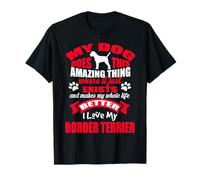 J'aime Mon Chien Border Terrier Amant de Chiot drôle T-Shirt
