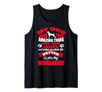 J'aime Mon Chien Braque de Weimar Funny Puppy Dogs Lovers Débardeur