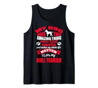 J'aime Mon Chien Bull Terrier Funny Puppy Lover Débardeur