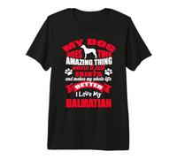 J'aime Mon Chien Dalmatien Funny Puppy Lover T-Shirt Haut de Gamme