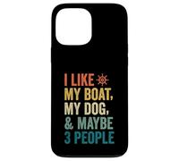 J'aime Mon Chien de Bateau et Peut-être 3 Personnes, Un père Marin rétro et drôle Coque pour iPhone 13 Pro Max