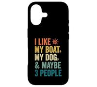 J'aime Mon Chien de Bateau et Peut-être 3 Personnes, Un père Marin rétro et drôle Coque pour iPhone 17