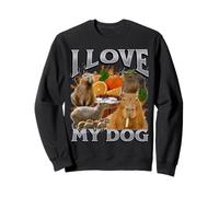 J'aime Mon Chien Funny Capybara Meme Bootleg Y2K Graphic Sweatshirt