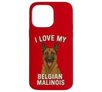 J'aime Mon Chien Malinois Belge Coque pour iPhone 14 Pro Max