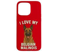 J'aime Mon Chien Malinois Belge Coque pour iPhone 15 Pro Max