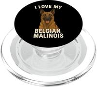 J'aime Mon Chien Malinois Belge PopSockets PopGrip pour MagSafe