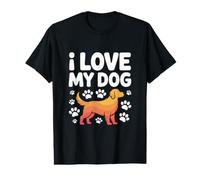 J'aime Mon Chien Pawprints Loyal Companion T-Shirt Graphique avec Valeur