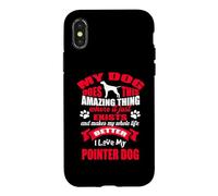 J'aime Mon Chien pointeur Amoureux des Chiots drôles Coque pour iPhone X/XS