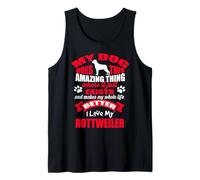 J'aime Mon Chien Rottweiler Funny Puppy Dogs Lovers Débardeur
