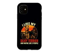 J'aime Mon Chien Silky Terrier & Maybe Like 3 People Retro Coque pour iPhone 11