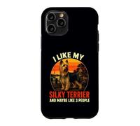 J'aime Mon Chien Silky Terrier & Maybe Like 3 People Retro Coque pour iPhone 11 Pro