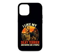 J'aime Mon Chien Silky Terrier & Maybe Like 3 People Retro Coque pour iPhone 12/12 Pro