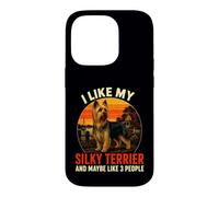 J'aime Mon Chien Silky Terrier & Maybe Like 3 People Retro Coque pour iPhone 14 Pro