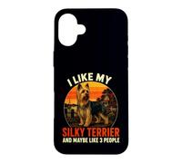 J'aime Mon Chien Silky Terrier & Maybe Like 3 People Retro Coque pour iPhone 16 Plus