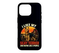 J'aime Mon Chien Silky Terrier & Maybe Like 3 People Retro Coque pour iPhone 16 Pro