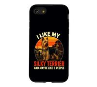 J'aime Mon Chien Silky Terrier & Maybe Like 3 People Retro Coque pour iPhone SE (2020) / 7/8