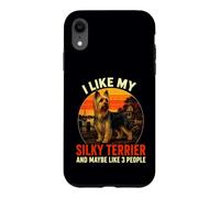 J'aime Mon Chien Silky Terrier & Maybe Like 3 People Retro Coque pour iPhone XR