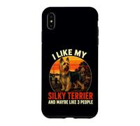 J'aime Mon Chien Silky Terrier & Maybe Like 3 People Retro Coque pour iPhone XS Max