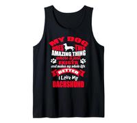 J'aime Mon Chien Teckel Funny Puppy Dogs Lovers Débardeur