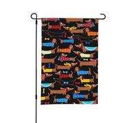 J'aime mon chien Teckels Imprimé, 12 x 18 pouces Double Face Jardin d'été Jardin Drapeau Extérieur