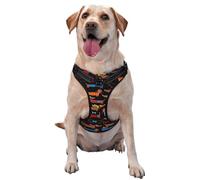 J'aime Mon Chien Teckels Imprimer,Harnais pour Animaux de Compagnie, Harnais réfléchissant réglable pour Chien,S