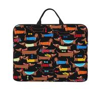 J'aime Mon Chien Teckels Imprimer,Housse pour Ordinateur Portable 14 Pouces, Sacoche pour Ordinateur Portable, Mallette avec poignée