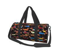 J'aime Mon Chien teckels Imprimer, Sac de Voyage de Grande capacité, Sac à Main Rond, Sac de Voyage de Sport, fourre-Tout, Sac de Fitness