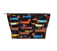 J'aime Mon Chien teckels Imprimer, Trousse de Toilette Trousse de Maquillage Sac à cosmétiques Trousse de Toilette de Voyage Portable