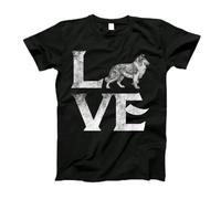 J'aime Mon Colley À Poil Long Sportswear Col Rond T-Shirts Manches Courtes T-Shirt De Sport pour Pêche Running Sport 3XL
