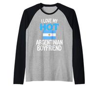J'aime Mon Copain Argentin Chaud Funny Argentina Manche Raglan