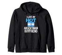 J'aime Mon Copain Argentin Chaud Funny Argentina Sweat à Capuche