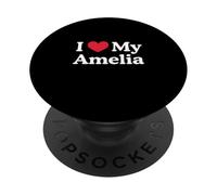 J'aime Mon cœur Amelia Amelia Love Amelia PopSockets PopGrip Adhésif