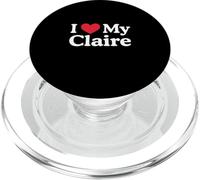 J'aime Mon cœur Claire, Claire, Love Claire PopSockets PopGrip pour MagSafe