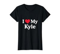 J'aime Mon cœur de Kyle Kyle Love Kyle T-Shirt Graphique avec Valeur, Femme, Noir, L
