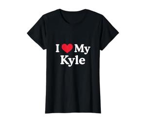 J'aime Mon cœur de Kyle Kyle Love Kyle T-Shirt Graphique avec Valeur, Femme, Noir, L