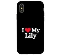 J'aime Mon cœur de lys Lily Love Lily Coque pour iPhone X/XS